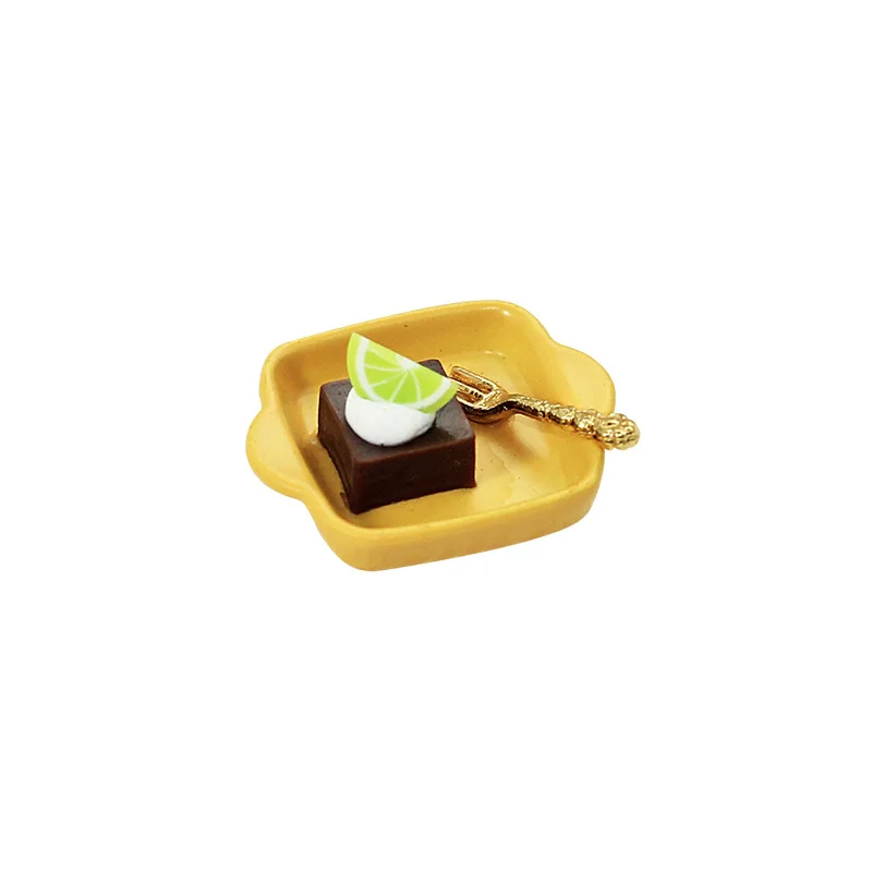 Accesorios para casa de muñecas, juego de comida en miniatura, escena del hogar, accesorios de fotografía, juguetes, modelo, varios pasteles de Chocolate, decoración, 1:12