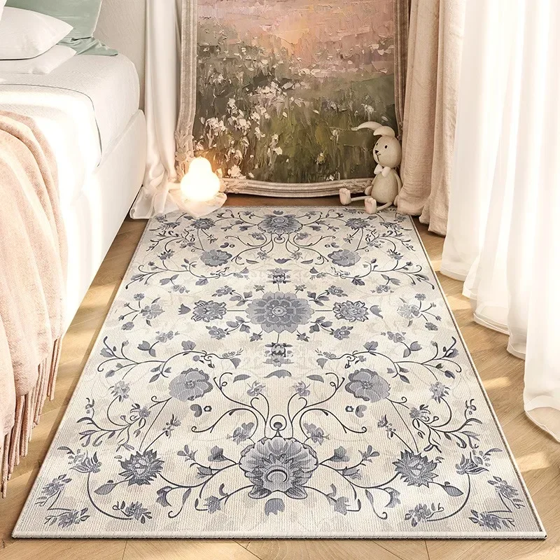 American Retro Bedroom Bedside Carpet Fashion Flower No-clean Wipe Coffee Table Mat Soft Living Room Sofa Cloakroom Rug Ковер 러그
