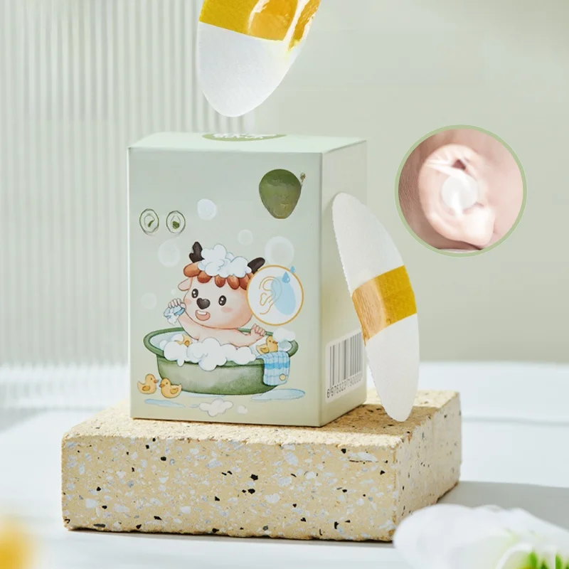 

30 шт. детские водонепроницаемые чехлы для ушей, наклейки для душа, ванны, плавания, защитные накладки для ушей, сохраняющие воду, 53x80 мм