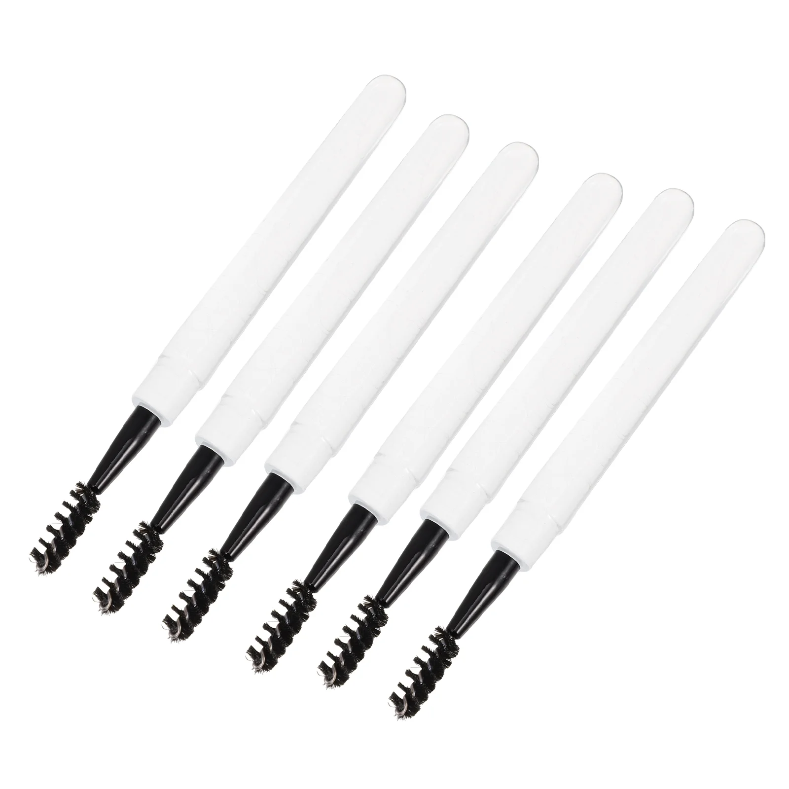 Brosse à Mascara avec couvercle, applicateur, outil de maquillage pour sourcils et cils, beauté pour femme, 6 pièces