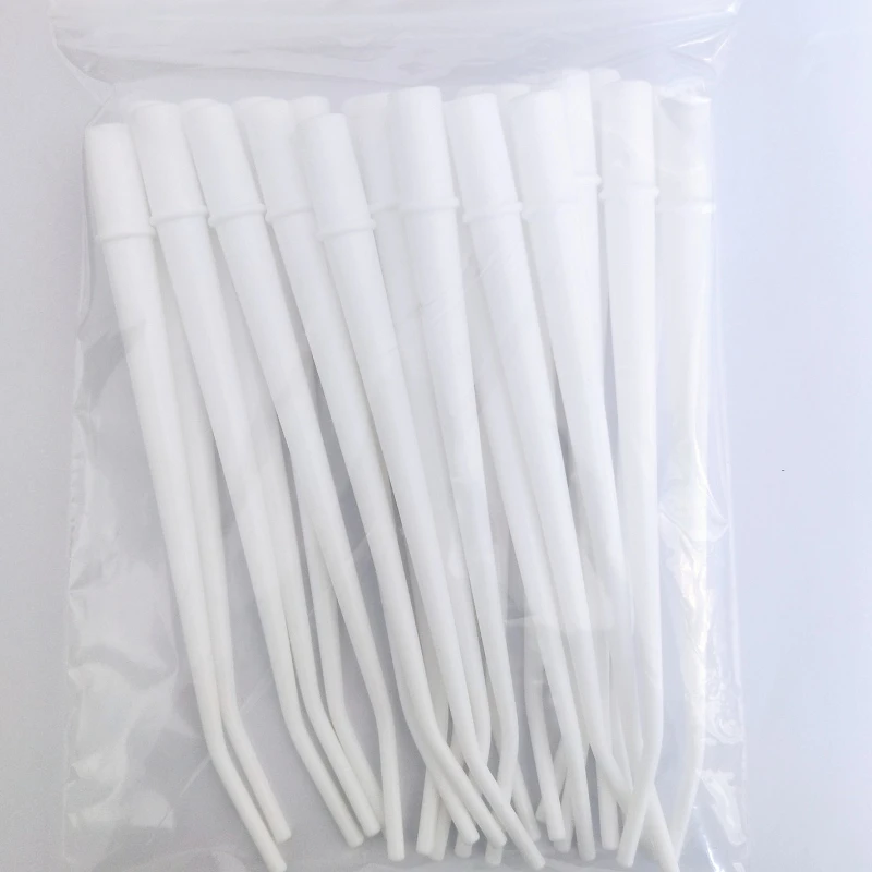 25Pcs/Bag Disposable Dental Suction Tip Saliva Ejector Dentistry Slender Curved Tip Straws Dentistry Clinic Tool Dental Supplies