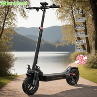 Isinwheel T4 Foldable Adult Electric Scooter 20 Km/h 1000W 48V 12.5Ah Kickboard Skateboards E-Scooter