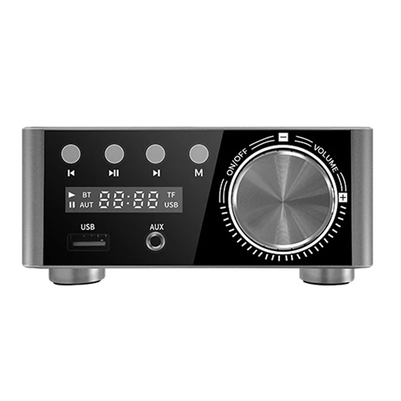 Bluetooth Digital Power Amplifier Board Class D Audio Amplifiers Mini HiFi Stereo Fever Audio MP3 Player Silver