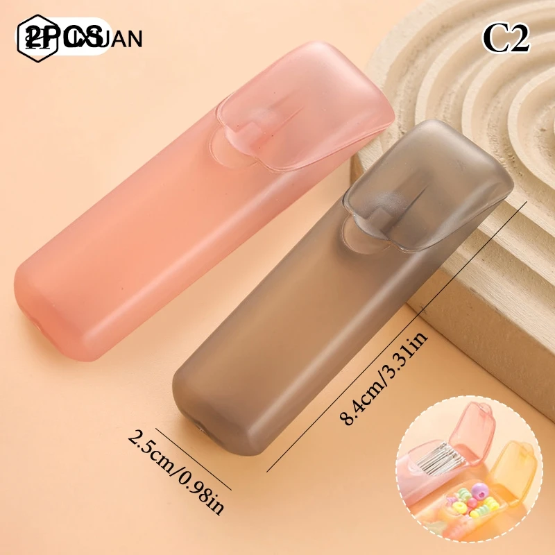 2/4/6pcs Mini Toothpick Holder Portable Swab Storage Box Travel Organizer For Swabs, Makeup Brushes & Small Essentials With Lids