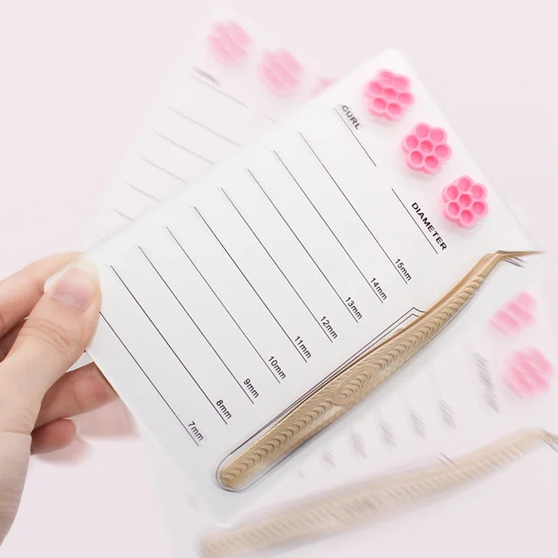 Eyelash Extension Scale Holder Magnetic Acrylic Lash Board Glue Pallet Cup Clean Hygienic False Eyelash Pad Eyelash Makeup Tools