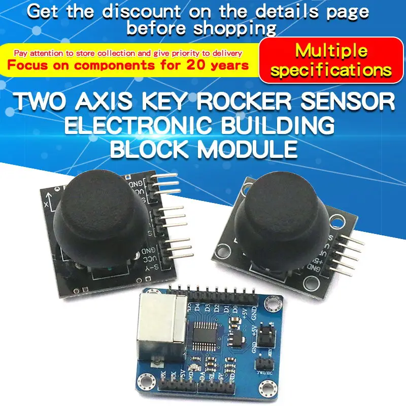 1PCS Dual-Axis Button Joystick Sensor PS2 Game joystick Sensor Module Electronic Building Block Module For Arduino