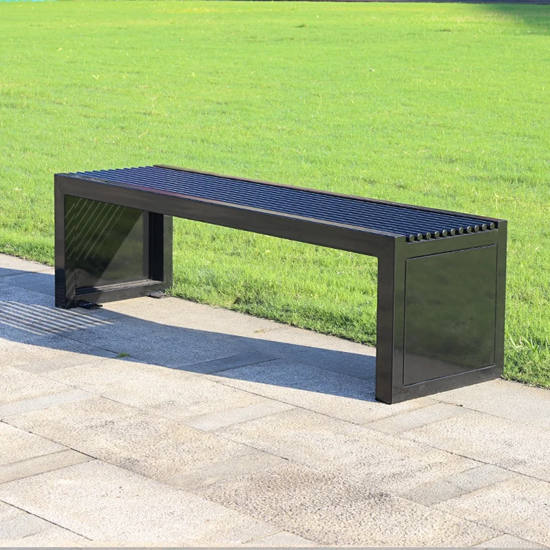 

Outdoor chair courtyard open-air wrought iron metal double rest bench outdoor community square park bench