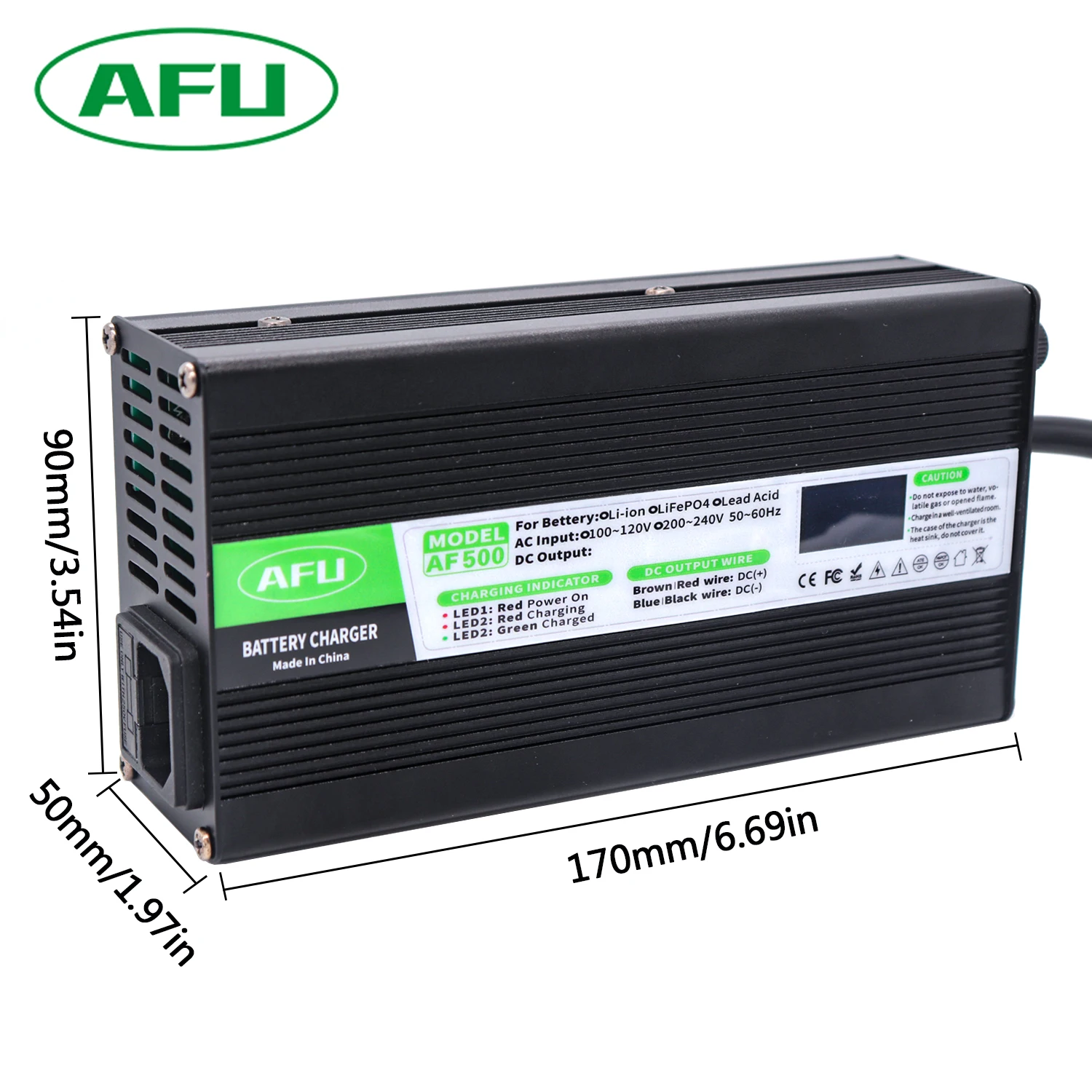 14.6V 20A LiFePO4 Battery Charger For 4S 12.8V 14.4V Battery With OLED Display Fast Charger