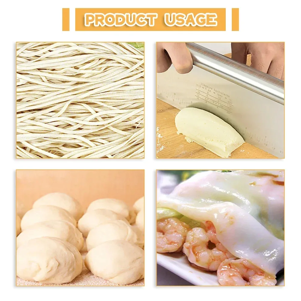 Leeseph Multi-purpose Stainless Steel Scraper & Chopper, Dough Scraper, Pizza Dough Cutter, Kitchen Tools image 5