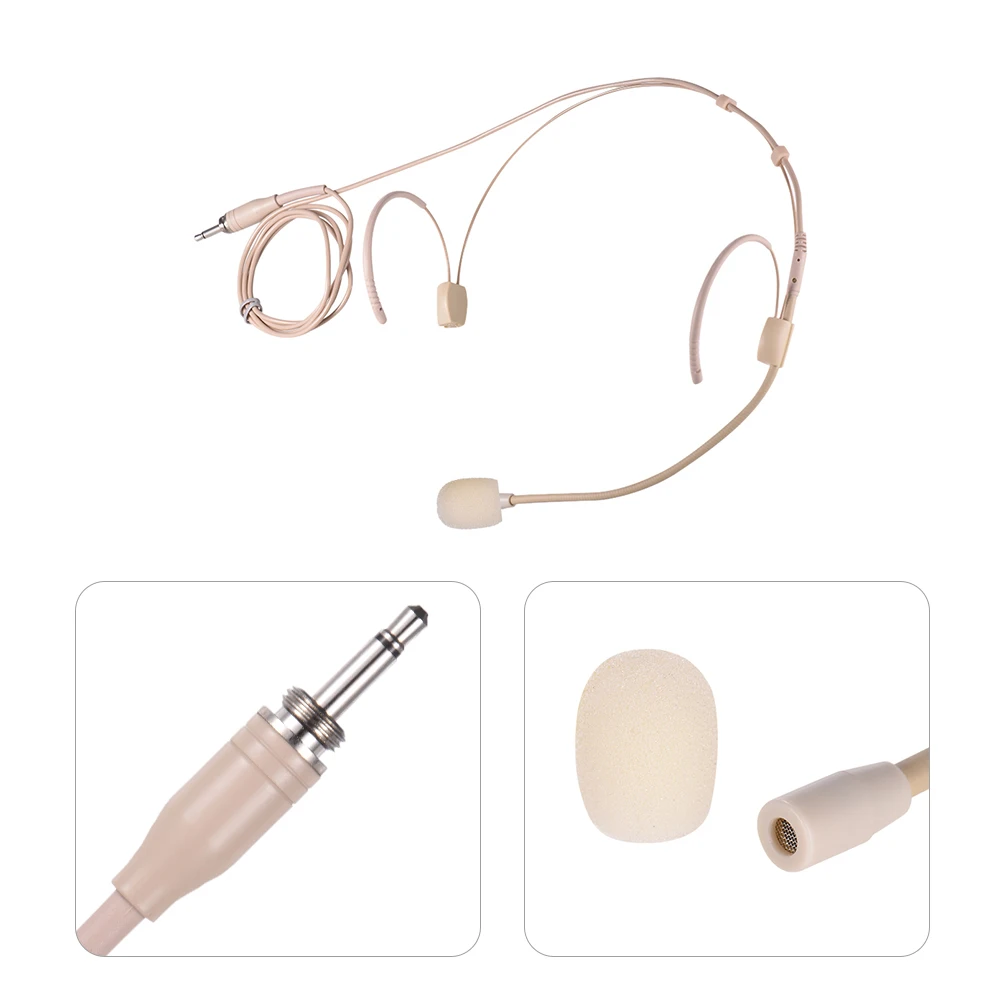 Lightweight Headworn Headset Microphone Condenser Mic 3.5mm Plug for Smartphone DSLR Camera Camcorder Computer PC Laptop