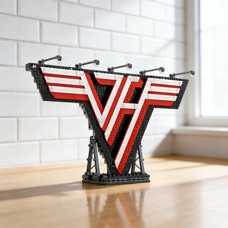 

1409 шт. MOC Rockband логотип рекламный щит стенд значки модель строительные блоки игрушка архитектура рождественские подарки кирпич образование