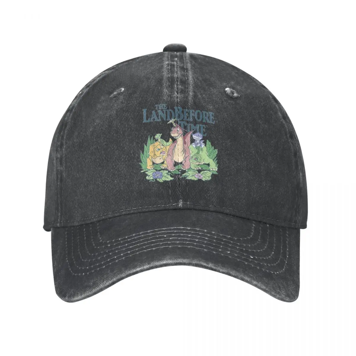 The Land Before Time Dinosaur Cartoon Baseball Caps Vintage Distressed Washed Snapback Cap Style  Travel Adjustable Hats Cap