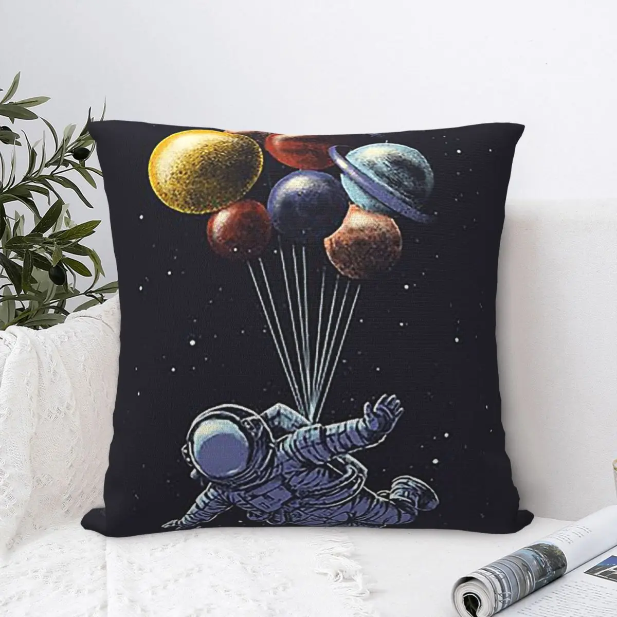 Space Travel Pillowcase Polyester Cushion Comfort Throw Pillow Sofa Decorative Cushions Used for Home Bedroom Living Room