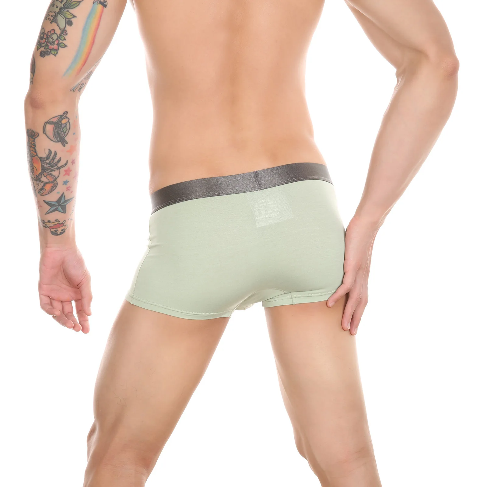 Men's Sexy Boxers with Long Penis Pouch Elephant Bulge Underwear Comfortable Boxershorts Underpants Male Lingerie