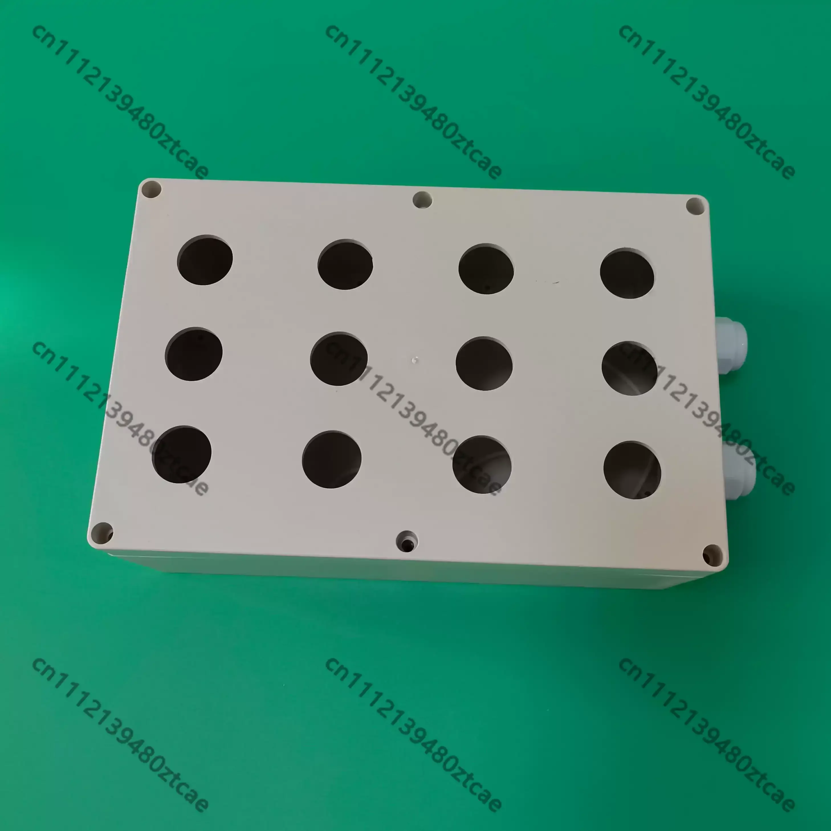 12 Holes Push Button Box Switch Shell PLC Debug Box Perforated Plate Box Electrical Training Practice