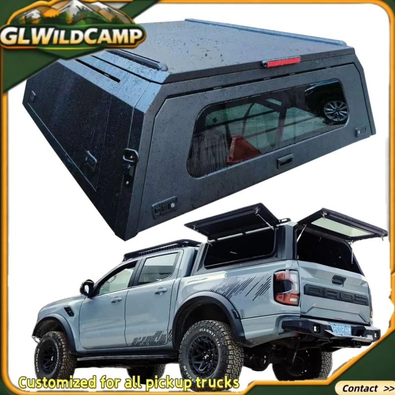 For Pickup Tub Bed Cap Camper Truck Topper Steel&Aluminium Hardtop Canopy for 2011 2013 Ford Ranger Px Single Dual Cab