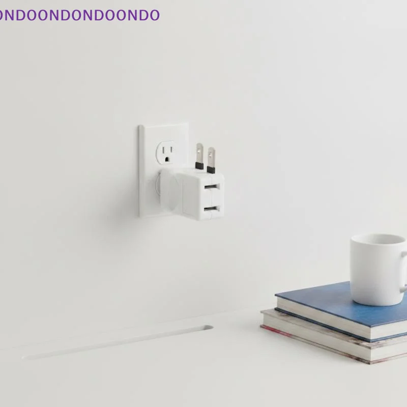 Lightweight 360° Rotatable Power Adapter 2/3 Pin Foldable Travel Plug for Solo Traveler Trips