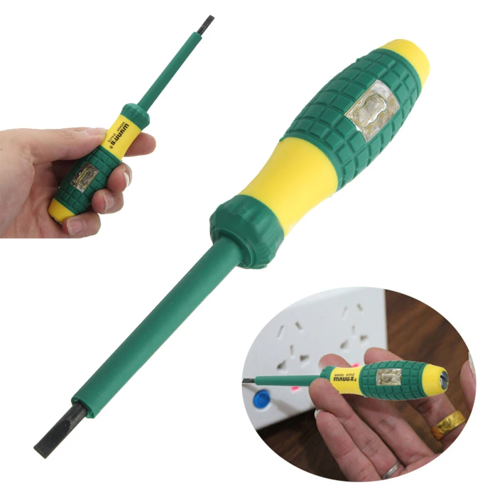 Tester Pen Voltage Indicator 220v Induction Power Detector Pen Slotted Screwdriver Electrician Tool Non-Contact Insulated Tester