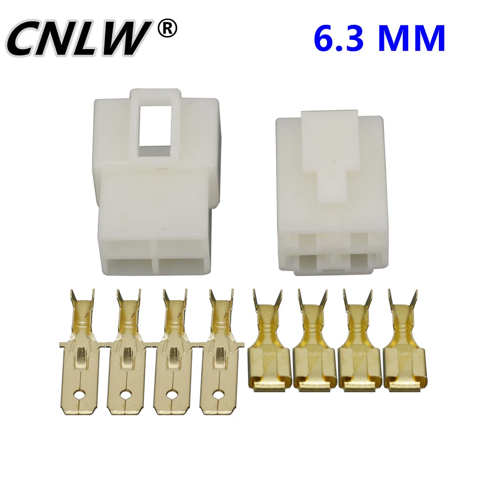 6.3mm 4 Pin DJ7041-6.3-11/21 samochodowe złącze elektryczne kabel z końcówką zestawy wtyczek motocykl Ebike terminal samochodowy mężczyzna kobieta
