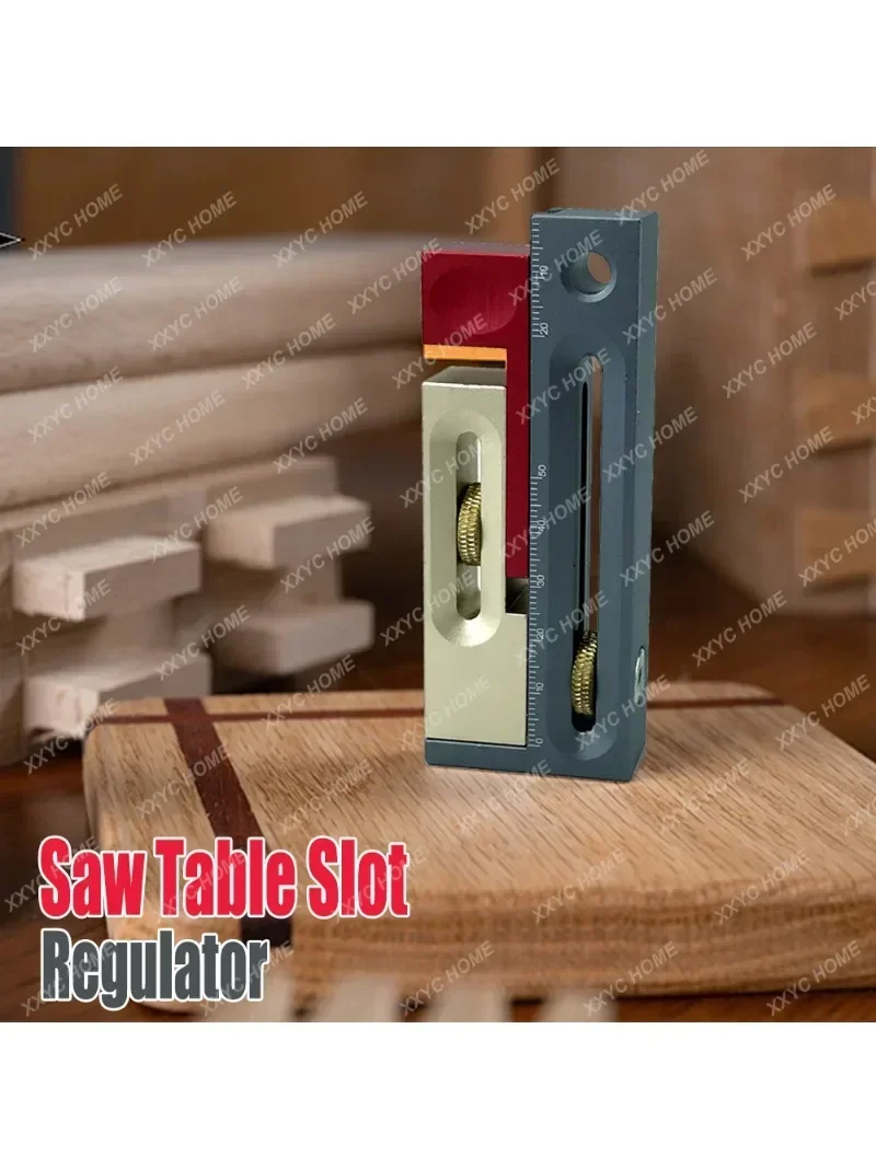 Saw Table Slot Regulator 50mm Adjuster Mortise Tenon Tool Dovetail Groove Anti-Shed Design Seam Length Adjustment Tool