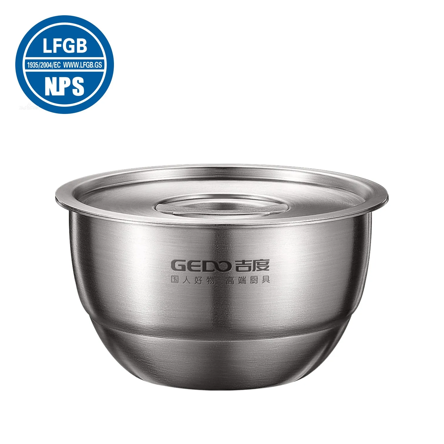 

LFGB Certificated Pure 304 Stainless Steel Egg Custard Steamer Ultra Thick 460ml Rice Steaming Bowl with Lid for Family Kitchen
