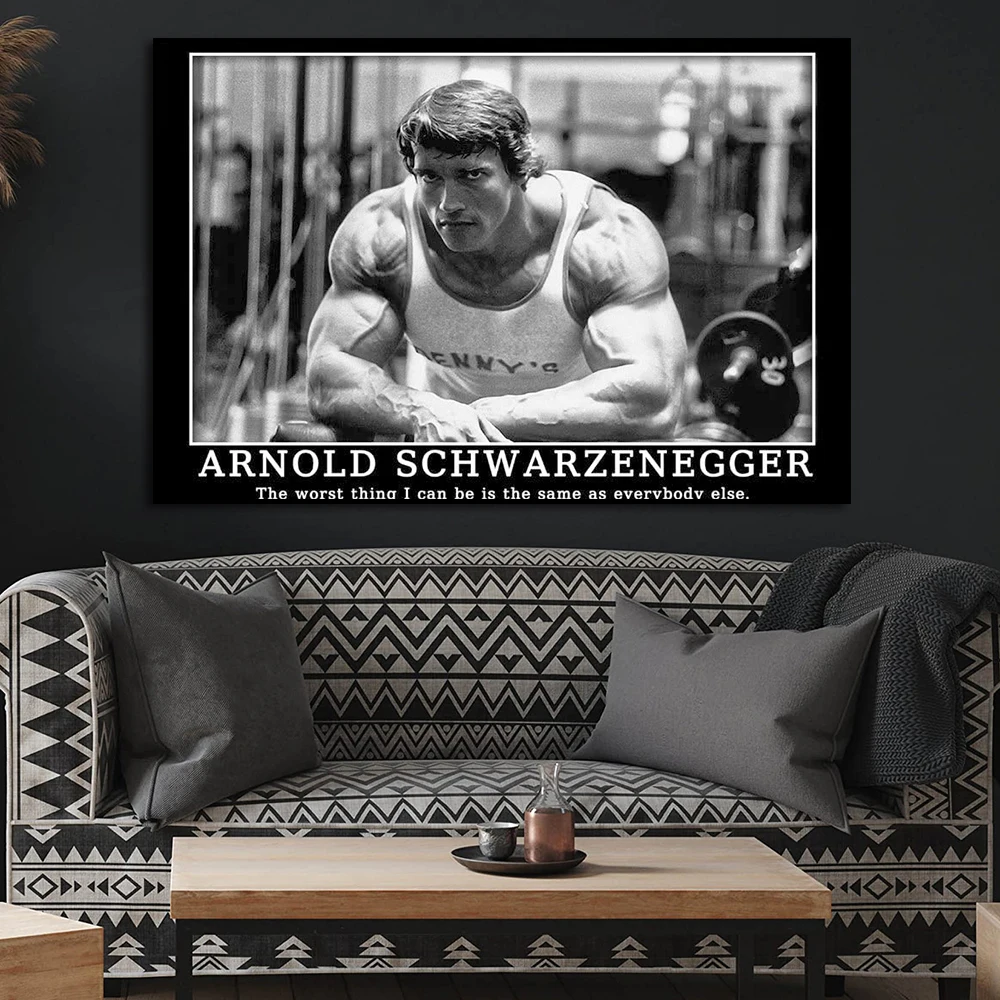 The Worst Thing Motivational Poster Arnold Painting Black White Wall Art Canvas Print Home Office Room Room Decor Picture Cuadro