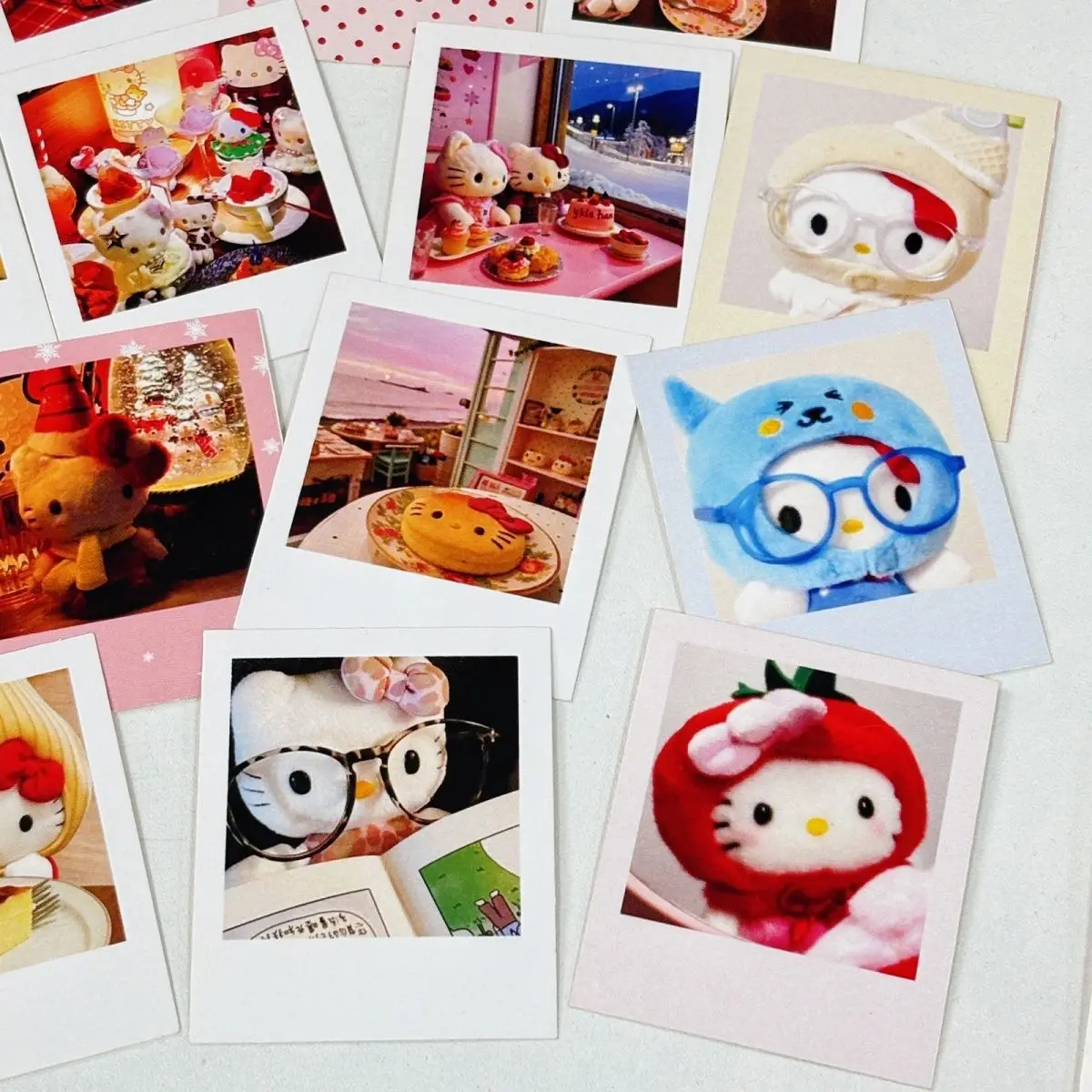 INS High Beauty KT Cat Sanrio Series Polaroid بطاقة صغيرة لتزيين حساب DIY ديكور مطبوع ذاتيًا