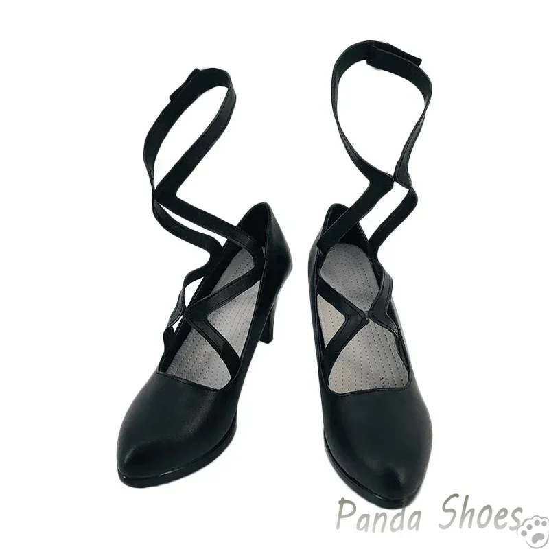 Genshin Impact Fatui Cosplay Buty Anime Gra Cos Długie Czarne Botki Damskie Fatui Cosplay Kostium Rekwizyt Buty na Con Halloween