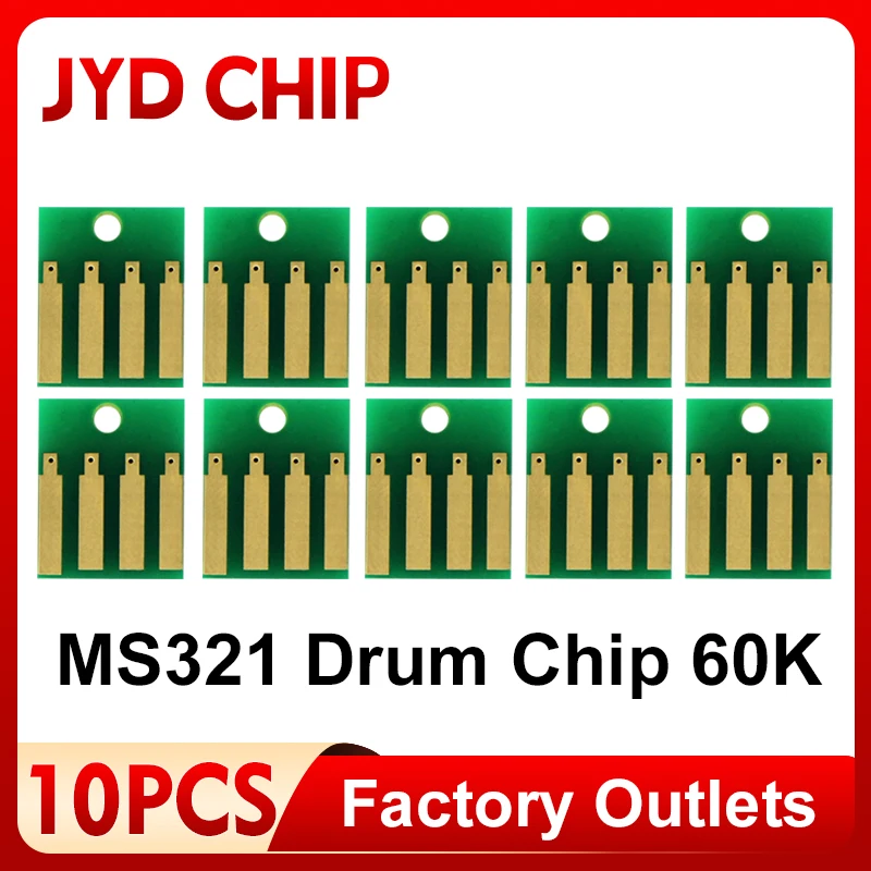 

56F0Z00 Drum Chip For Lexmark MS621 MX321 MX421 MX622 MX521 B2546dn B2650dn XM3250 XM1246 MS321 MS521 B2442 Chips Printer Reset