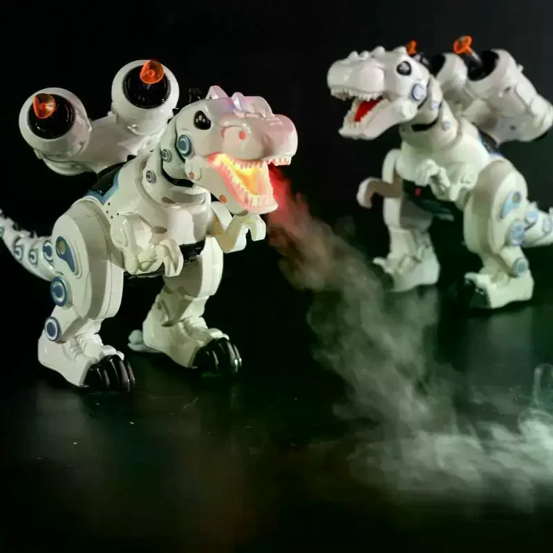 1 conjunto grande tiranossauro rex robô dinossauro brinquedos suporta lançamento de bala macia com efeitos de luz e som robô dinossauro brinquedo