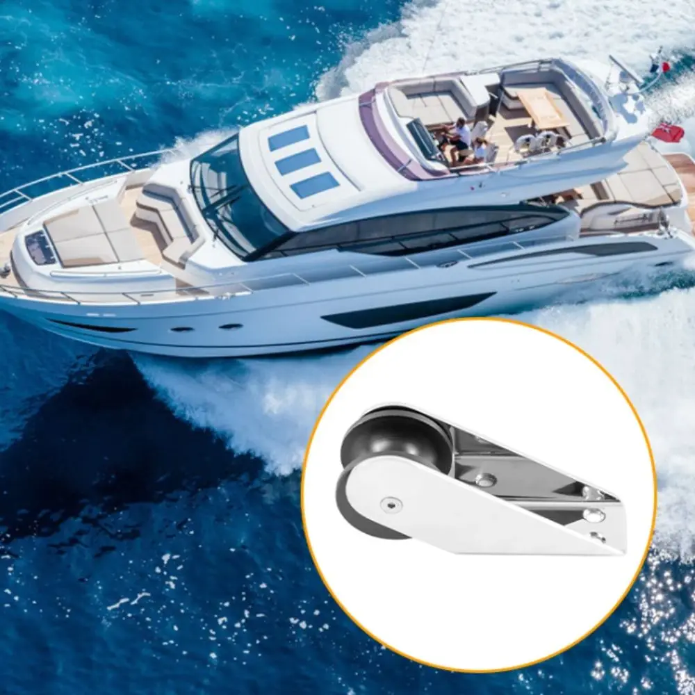 

Stainless Steel 316 Roller Bracket Heavy Duty Fixed Mount Yacht Lift Roller Marine Grade Rubber Wheel Boat Bow Roller