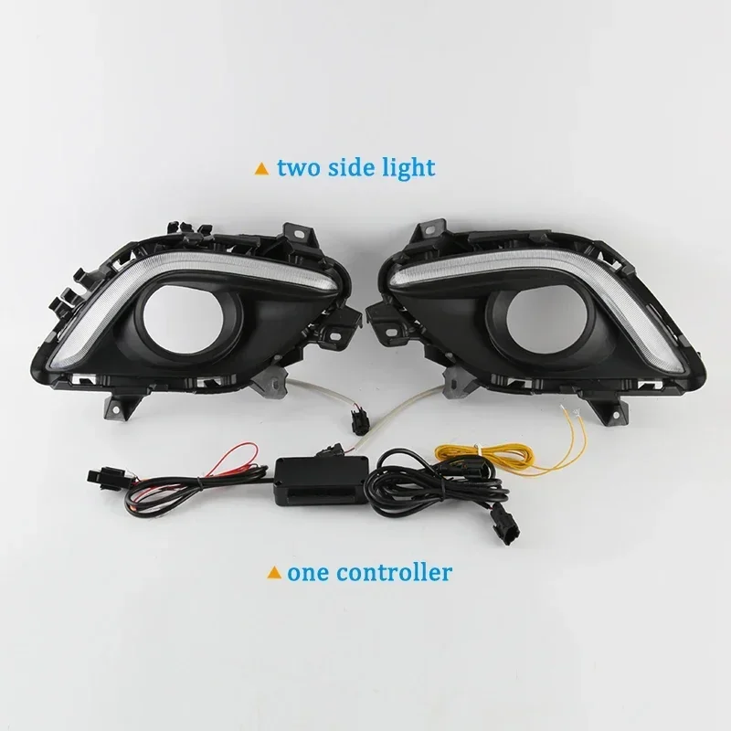 

Car LED DRL 12V Daylights For Mazda6 Mazda 6 2013 2014 2015 2016 Yellow Turn Signal Daytime Running Light Car Foglamp