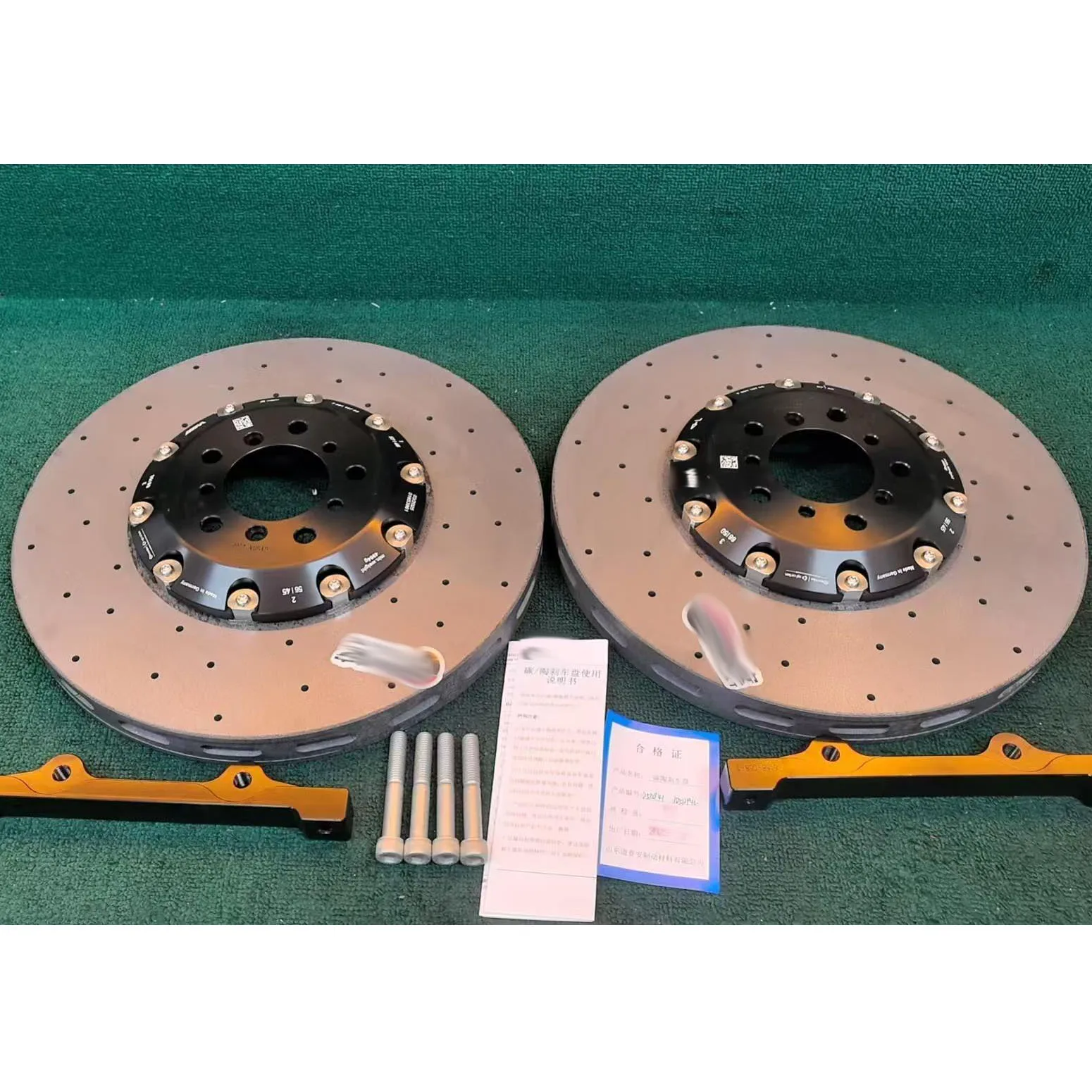 

410x38mm Upgraded Carbon Ceramic Brake Disc Rotors For BMW M5 F90 G90 Replace Original Iron Disc