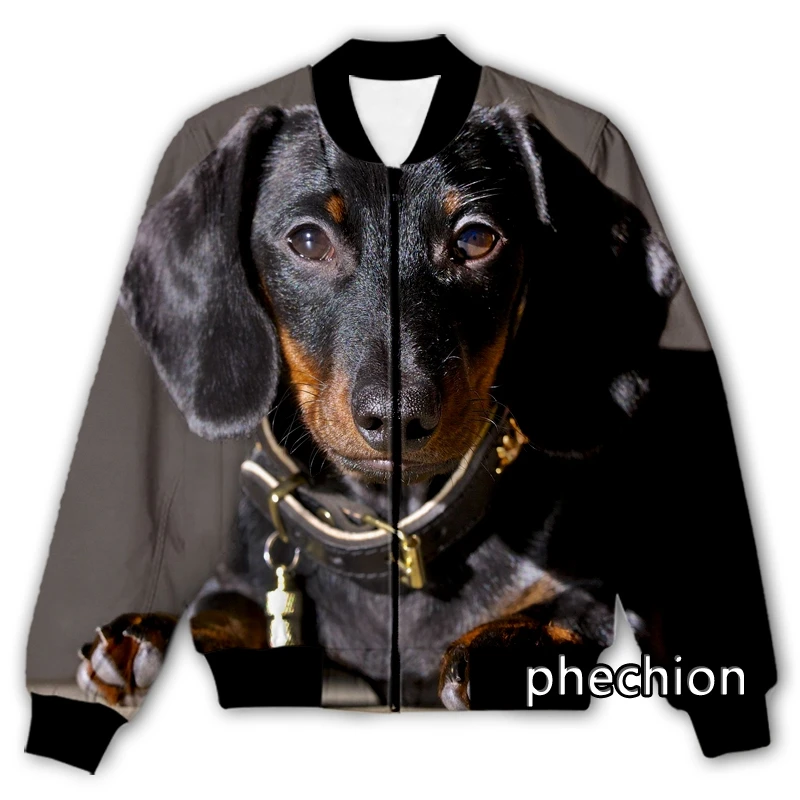 

phechion New Men/Women Dachshund Dog 3D Printed Casual Jacket Fashion Streetwear Men Loose Sporting Jacket & Coat Q193