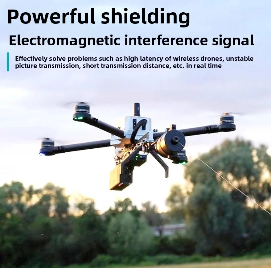 

FPV Optical Fiber Drone Video image Data Transmission Module 2km 3km 5km 10km 15km 20km 30km Optional Fibre Optic Long Distance
