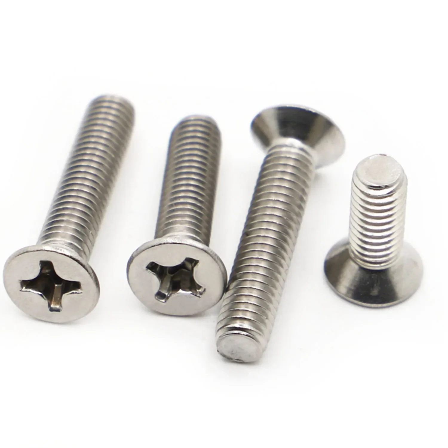 M1 M1.2 M1.4 M1.6 M2 M2.5 M3 M3.5 M4 M5 M6 M8 A2-70 304 Stainless Steel GB819 Cross Phillips Flat Countersunk Head Screw Bolt