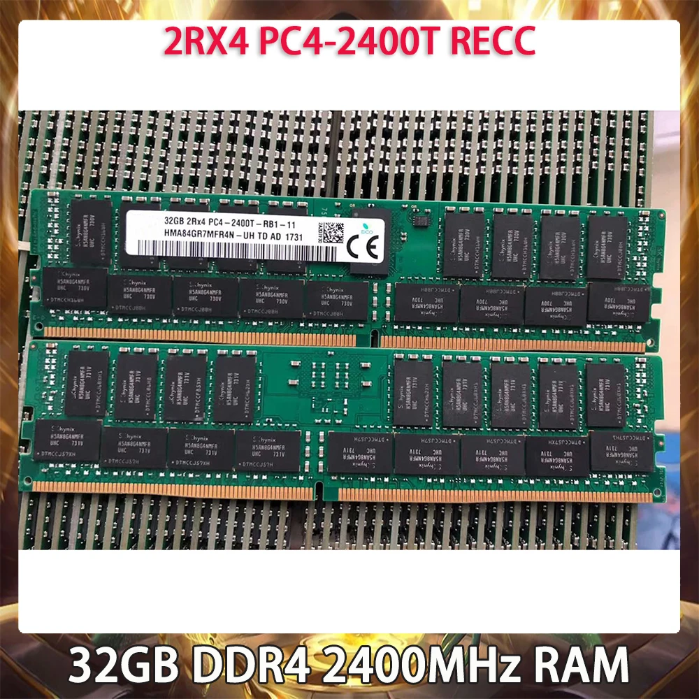 

1 Pcs RAM 32GB DDR4 2400MHz 2RX4 PC4-2400T 2400 RECC For SK Hynix Server Memory