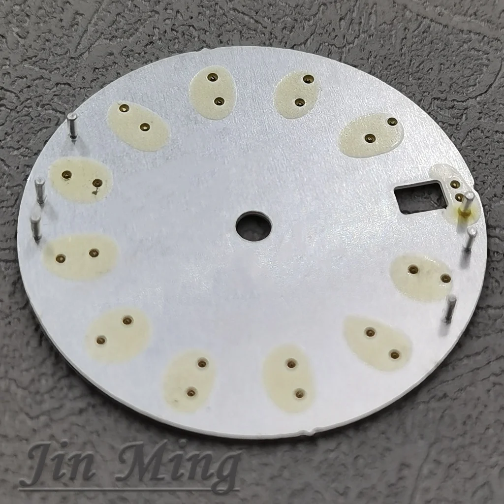 High Quality 28.5mm Silver Gold Black Blue Date Window Green Luminous Aseptic Dial Fit NH35 /NH36/4R/7S Automatic Movement