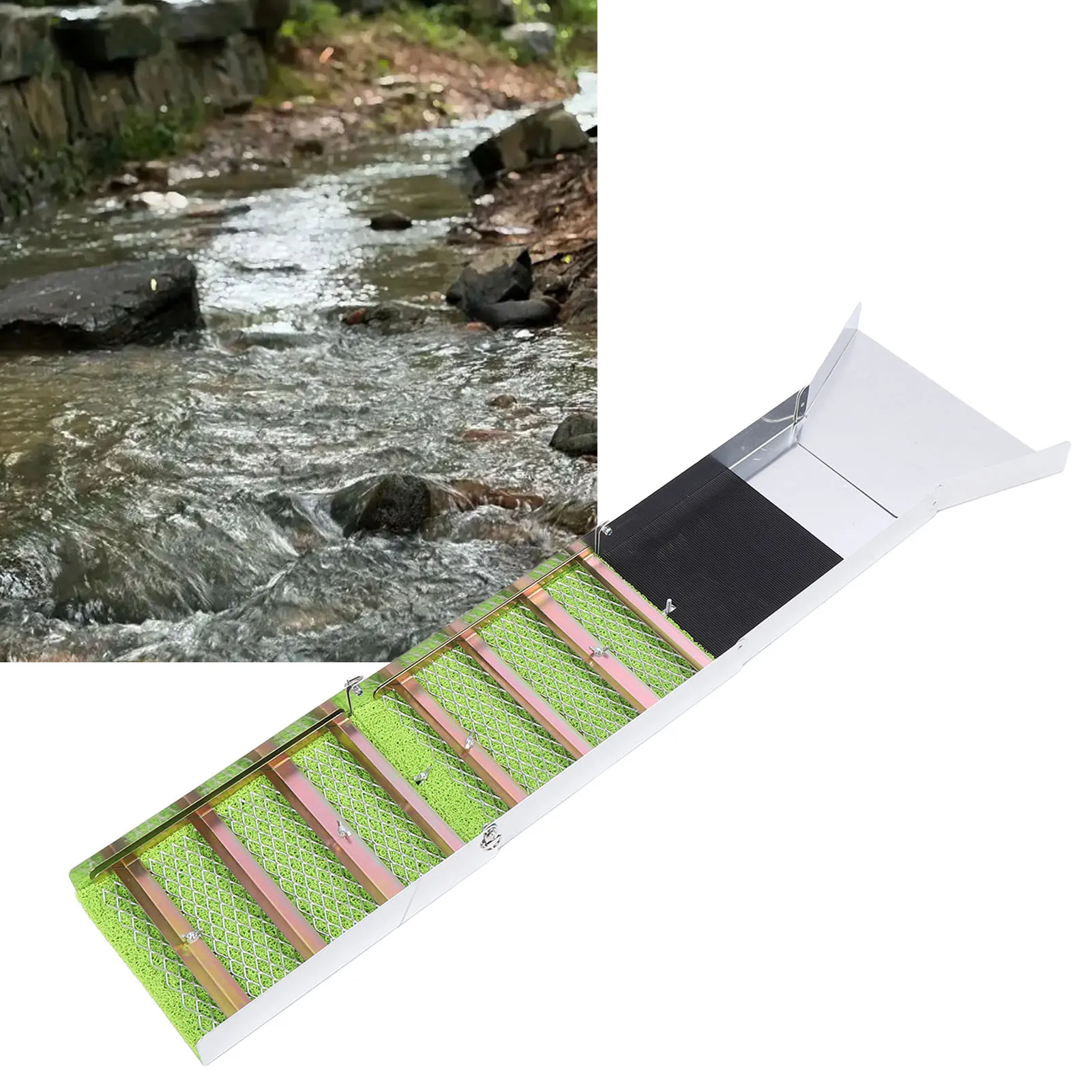 

50 дюймов 127 см складная коробка для мусора из алюминиевого сплава золотое оборудование портативный инструмент для разведки панорамирования