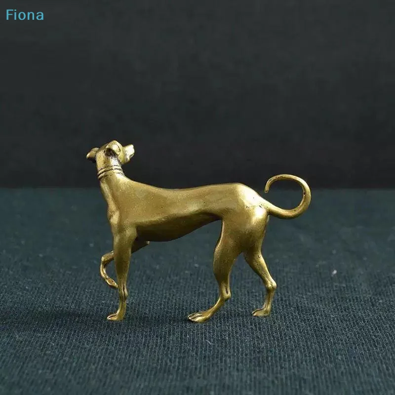 ✔Vintage Brass Greyhound Figurine,Miniature Whippet Dog Statue for Home Decor and Collectibles - view 5