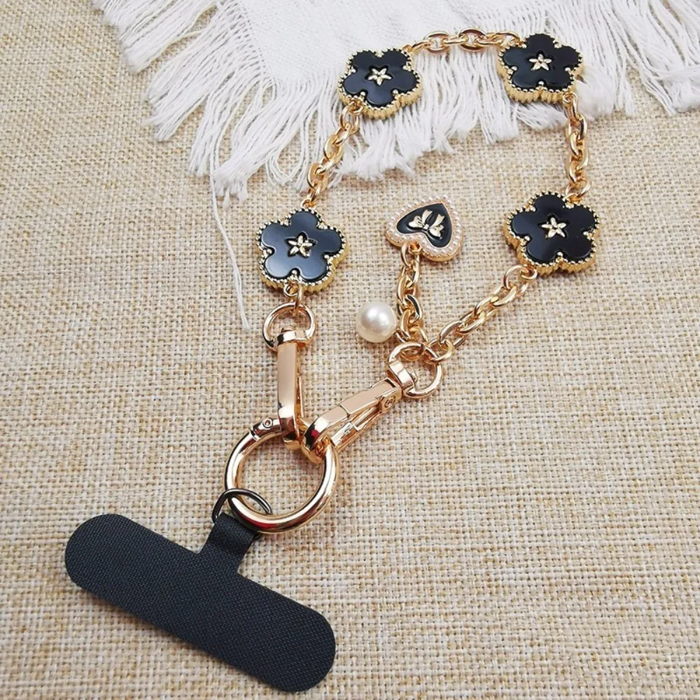 

Flower Mobile Phone Strap Pendant Metal Chain Cell Phone Chain Handheld Short Mobile Phone Lanyard Mobile Phone Pendant