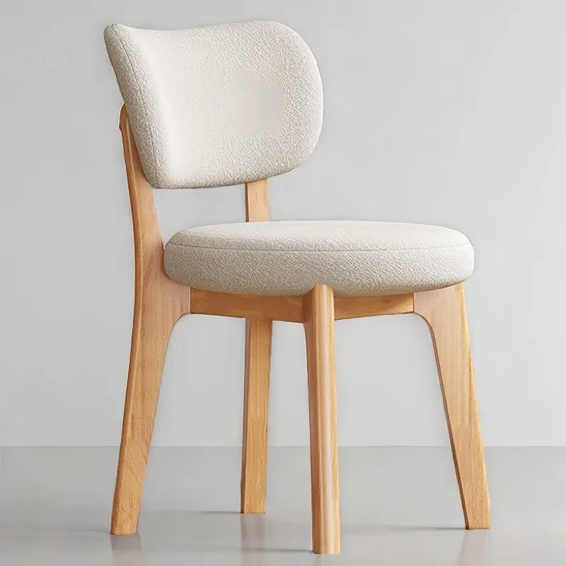 Nordic Style Solid Wood Dining Chair Home Modern Simple Light Luxury Hotel Restaurant Chair Makeup Stool