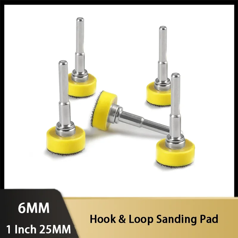 3/5 PCS Hook and Loop Sanding Discs Pad Kit 1 Inch Drill Attachment Backing Pads with 1/4-Inch Shank Drill Adapter for Polishing