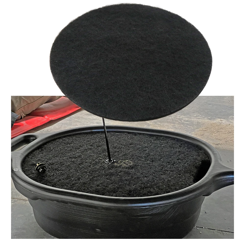 38cm Oil Drain Splash Pad, 2 Pcs No Splatter Pad Round Pad for Car Changing Oil Transmission Drain Pan