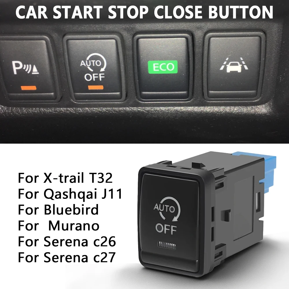 

Светодиодная система остановки и запуска, кнопка включения, устройство для Nissan Qashqai J11 2016, Bluebird 2015, Serena C26 C27, автоинтерьер