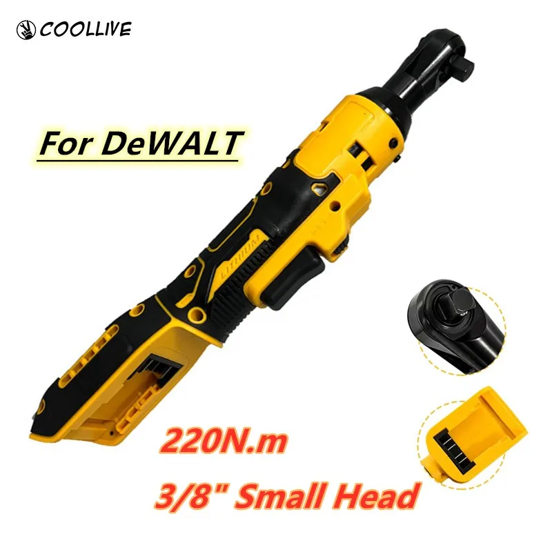 

Электрический ключ с трещоткой 3/8 дюйма, аккумуляторный перезаряжаемый ключ с регулируемой скоростью, ударный гайковерт, ремонтный электроинструмент для аккумулятора DEWALT 20 В