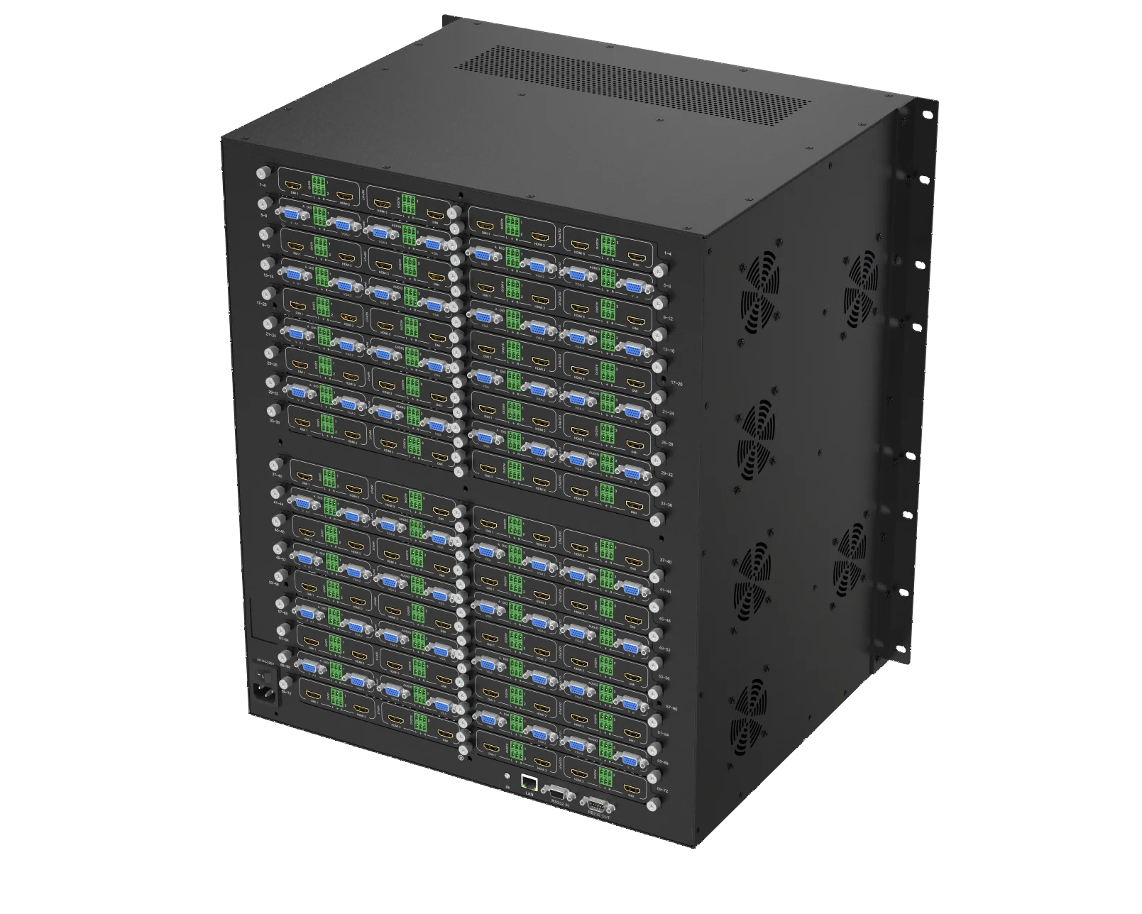 4K Hybrid Matrix Switcher Module Case 72X72 72 In 72 Out, Available For 4x4 8x8 8x16 16x16 32x32 36x36 72x72