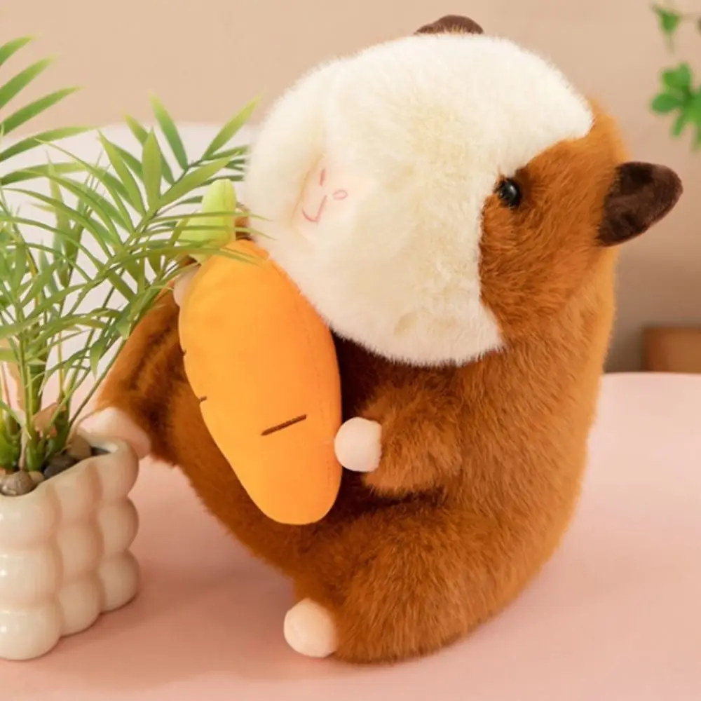 การ์ตูนภาษาดัชคําหมู Capybara ตุ๊กตา Plush Fluffy จําลอง Capybara Plush ของเล่น 25 ซม.Capibara Fluffty ตุ๊กตาคริสต์มาสของเล่น