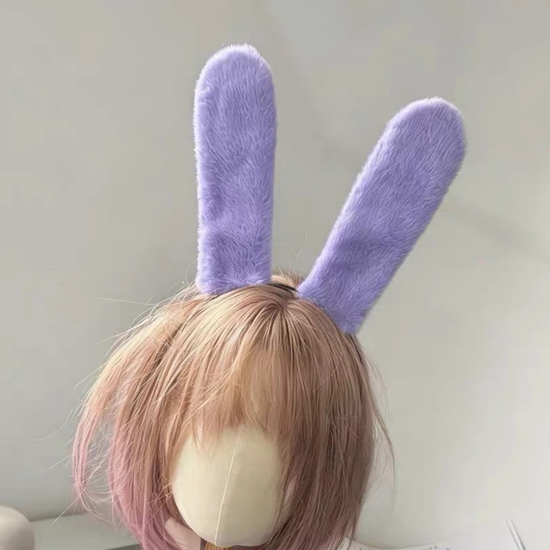 Hand Made Game Party Christmas Cosplay Accessories Rabbit Bunny Ears Hairhoop Big Bunny Ears Anime Headband Headwear