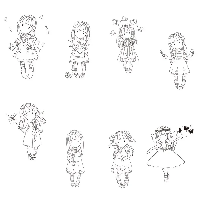 timbres clairs et matrices de découpe en métal fille